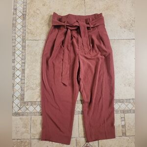 Madewell Rust Tie-Waist Pants